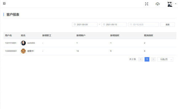 客户报表