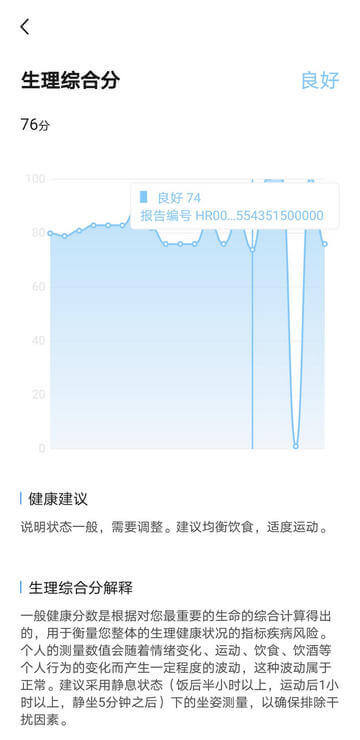 生理健康报告